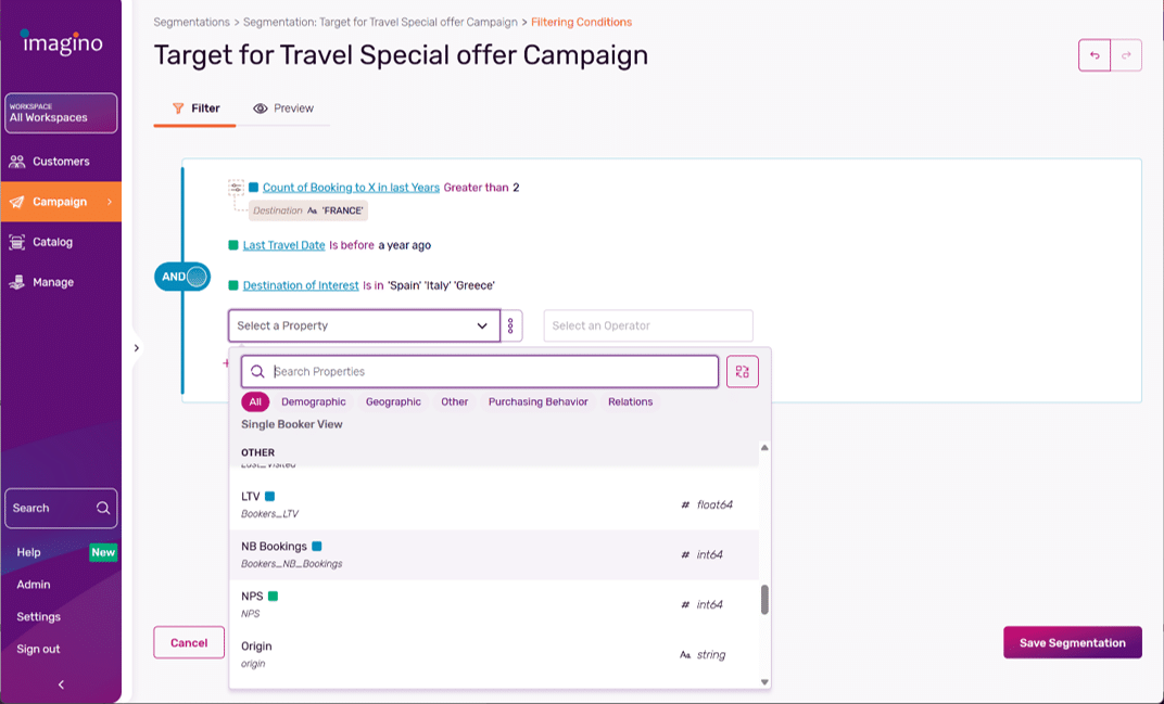 Travel Segmentation Example